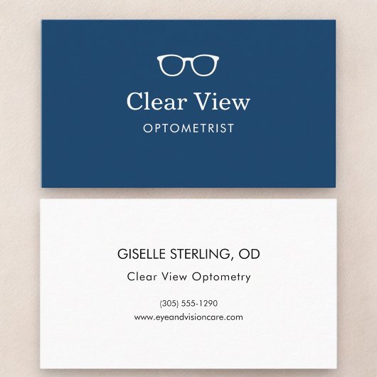 Carte De Visite Optometry Modern Eyewear Doctor