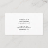 Carte De Visite Optometry Stylized Eye Logo | Medical Doctor (Dos)