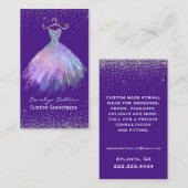 Carte de visite opulent pourpre d'ouvrière (Devant / Derrière)