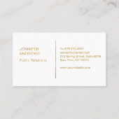 Carte De Visite Or (Dos)