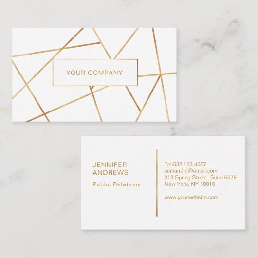 Carte De Visite Or (Devant / Derrière)