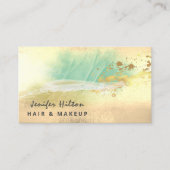 Carte De Visite Or abstrait contemporain moderne (Devant)