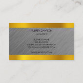 Carte De Visite Or Argent métallique (Dos)