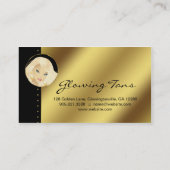 Carte De Visite Or assez blond de femme de salon de bronzage (Dos)