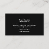 Carte De Visite Or avec bandes B&W (Dos)