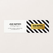 Carte De Visite Or avec bandes B&W (Extérieur déplié)