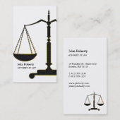 Carte De Visite Or Black Scales of Justice | Procureur (Devant / Derrière)