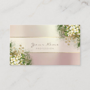 Carte De Visite Or blanc de rose rose de vert vert d'organisateur