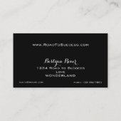 Carte De Visite Or blanc noir d'or de la bonne année 2019 (Dos)