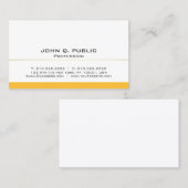 Carte De Visite Or blanc professionnel moderne simple de base (Devant / Derrière)
