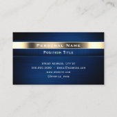 Carte De Visite or bleu acier inoxydable (Dos)