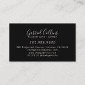 Carte De Visite Or Boulanger Crème Or Noir Traiteur (Dos)