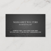 Carte De Visite Or brossé | Arrière - plan en métal noir (Dos)