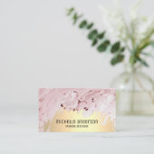 Carte De Visite Or brossé | Art moderne Abstrait (Debout devant)