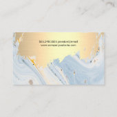 Carte De Visite Or brossé | Art moderne Abstrait (Dos)