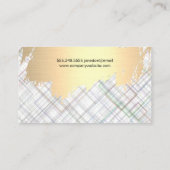 Carte De Visite Or brossé | Art moderne Abstrait | Artiste (Dos)