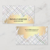 Carte De Visite Or brossé | Art moderne Abstrait | Artiste (Devant / Derrière)