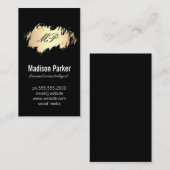 Carte De Visite Or brossé avec noir (Devant / Derrière)