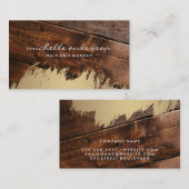 Carte De Visite Or brossé | Bois (Devant / Derrière)