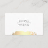 Carte De Visite Or brossé | Brosses de maquillage | Beauticien (Dos)