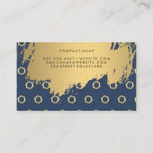 Carte De Visite Or brossé | Concepteur de Motifs Hexagon (Dos)