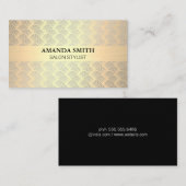 Carte De Visite Or Brossé Gold (Devant / Derrière)