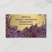 Carte De Visite Or brossé | Gold Purple Texture (Dos)
