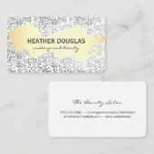 Carte De Visite Or brossé / Gold Speckled (Devant / Derrière)