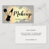 Carte De Visite Or brossé / maquillage (Devant / Derrière)