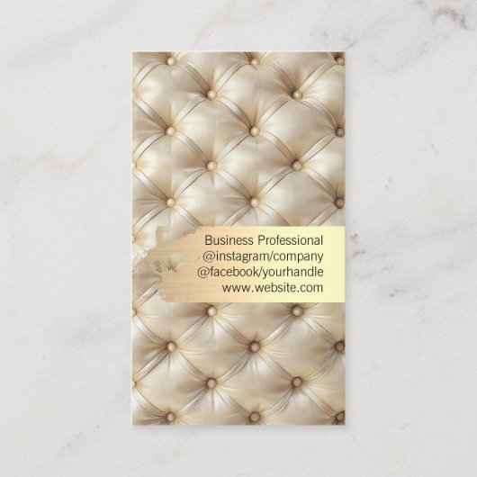 Carte De Visite Or brossé | Matière de rembourrage rembourrée (Dos)