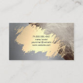 Carte De Visite Or Brossé Moderne Design (Dos)