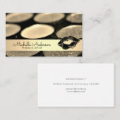 Carte De Visite Or brossé | Palette de maquillage | Baiser (Devant / Derrière)