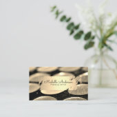 Carte De Visite Or brossé | Palette de maquillage | Beautician (Debout devant)