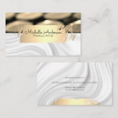 Carte De Visite Or brossé | Palette de maquillage | Draperie de so (Devant / Derrière)