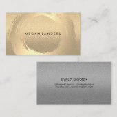 Carte De Visite Or brossé / Parties scintillant (Devant / Derrière)
