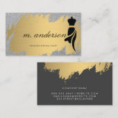 Carte De Visite Or brossé | Parties scintillant Shimmer | Mode (Devant / Derrière)