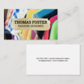 Carte De Visite Or brossé | Rack de vêtements (Devant / Derrière)