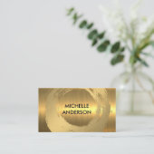 Carte De Visite Or brossé sur métal or (Debout devant)