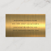 Carte De Visite Or brossé sur métal or (Dos)