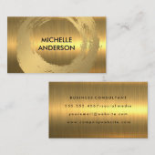 Carte De Visite Or brossé sur métal or (Devant / Derrière)