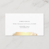 Carte De Visite Or brossé | Texture | Concepteur (Dos)