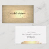 Carte De Visite Or brossé | Texture | Concepteur (Devant / Derrière)