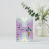 Carte De Visite OR CADUCUS, DOCTEUR ; SERVICE MÉDICALE, Violet Tur (Debout devant)