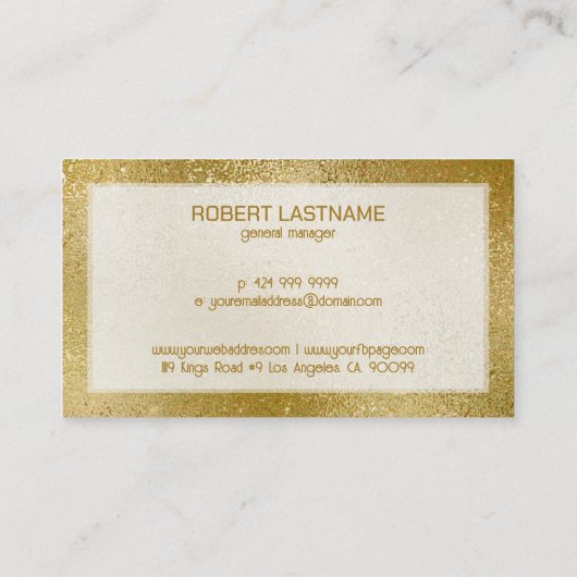 Carte De Visite Or chatoyant texture iridescente arrière - plan (Dos)