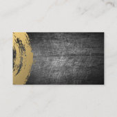 Carte De Visite or chic brossé | métal rayé (Dos)