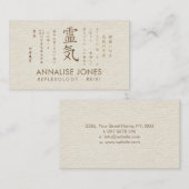 Carte De Visite Or curatif de pastel de symbole et de préceptes de (Devant / Derrière)