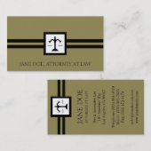 Carte De Visite Or d'antiquité d'échelle de bureau de cabinet (Devant / Derrière)