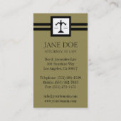 Carte De Visite Or d'antiquité d'échelle de bureau de cabinet (Dos)