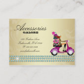 Carte De Visite Or de bleu de bijoux de bourses d'accessoires de (Dos)