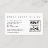 Carte De Visite Or de bleu marine de code de QR (Dos)